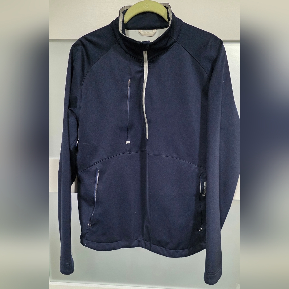 Navy Half-Zip Athletic Jacket